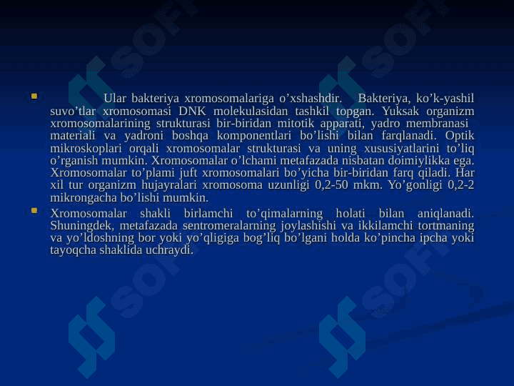 TIRIK MAVJUDODLAR XROMOSOMALARINING TUZILISHI,SONI GENET XARITLASHNING AHAMIYATI 6