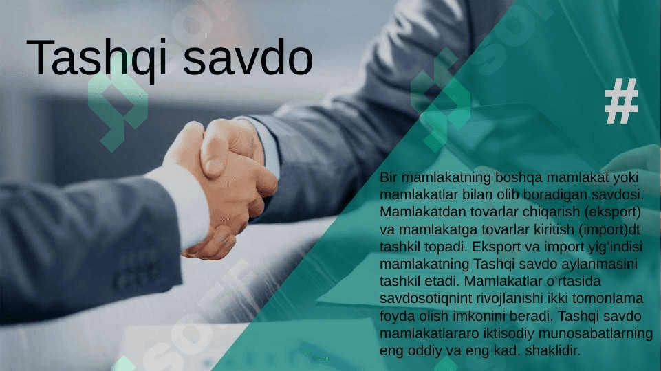 Tashqi savdo va uni boshqarish usullari 3