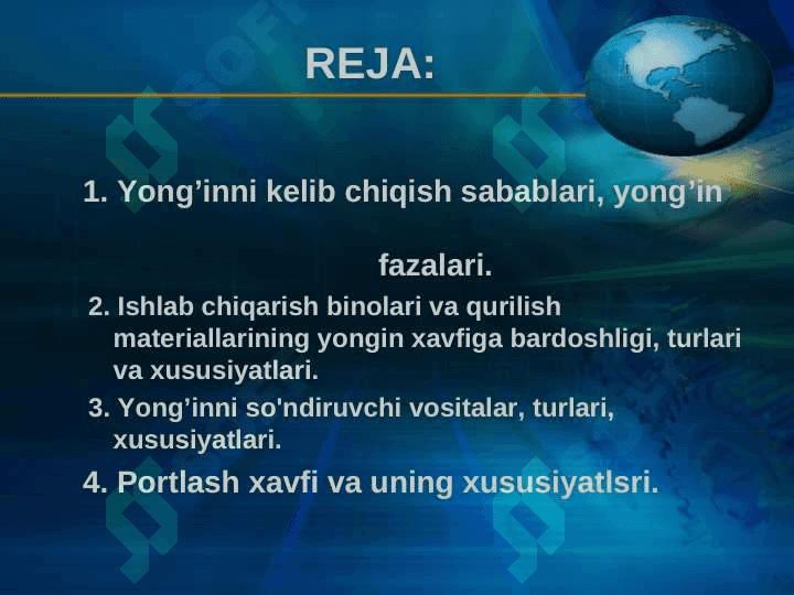 Yonish portlash xavfi bòlgan obektlardagi avariyalar 2