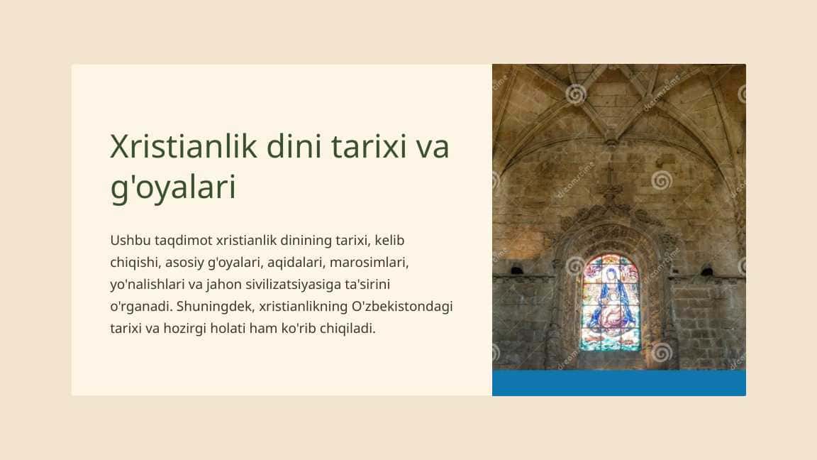 Xristianlik dini tarixi va g’oyalari