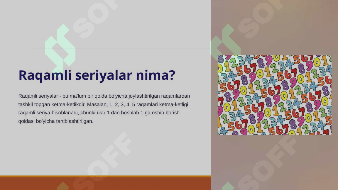 Raqamli seriyalarni ongda toʻlri tartibda hisoblash 3