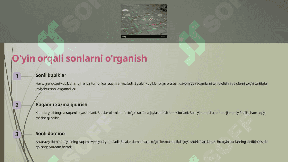 Sonlar qatorini eslab qolish 3