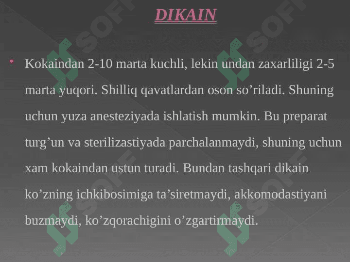 Afferent nerv tizimiga ta`sir etuvchi vositalar 7