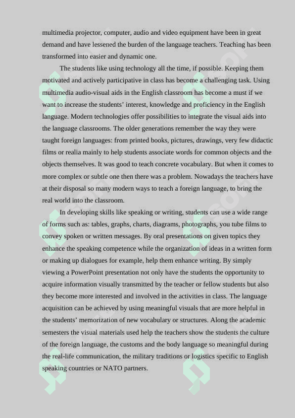 Design of visual aids for the English  Classrooms 4