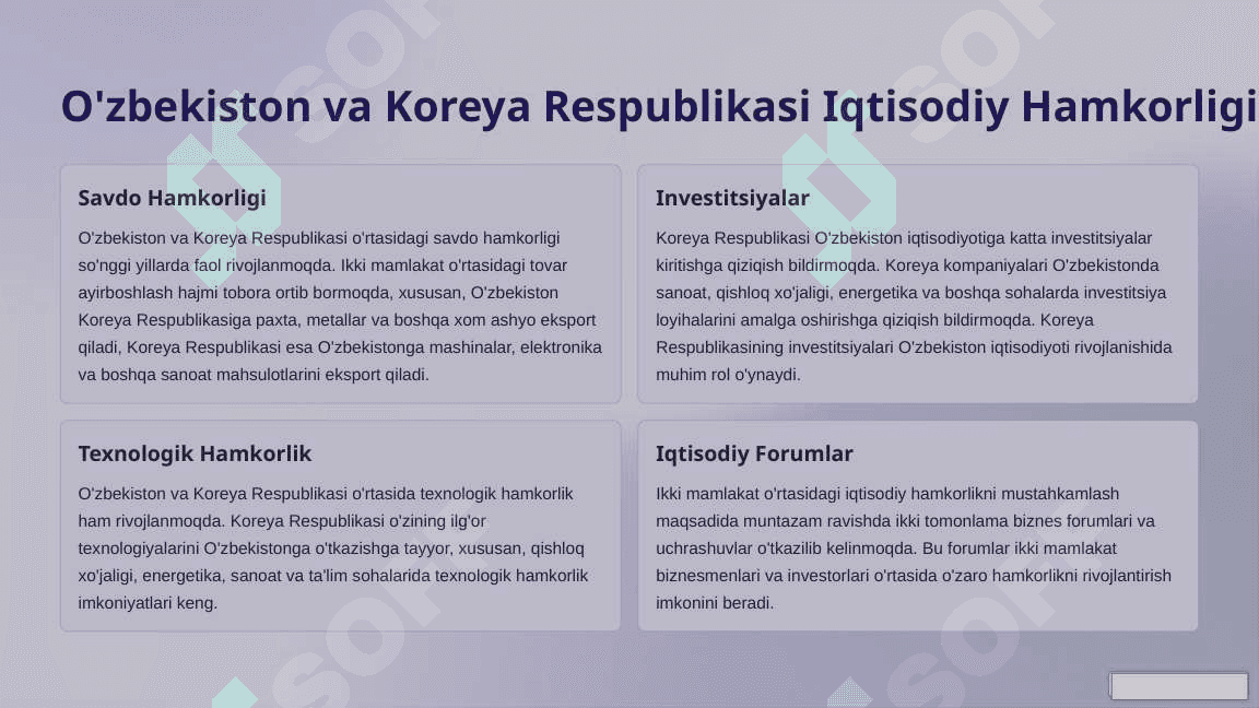 Janubiy sharqiy koreya iqtisodiyoti :Koreya respublikasi 7
