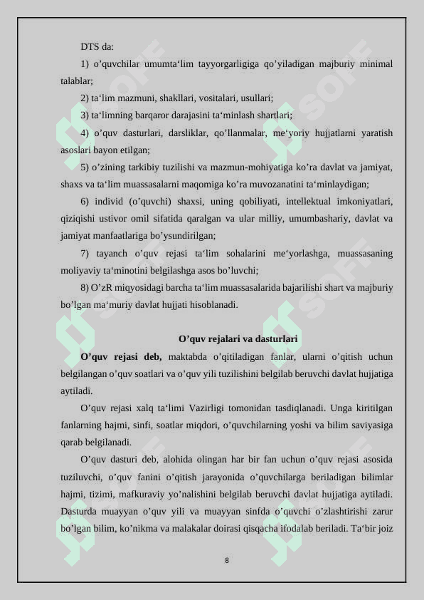 Ta’limning uzluksizligi .O’z-o’zini o’rganish va o’z o’z o’zini tarbiyalash qobiliyatini rivojlantirish usullari 8