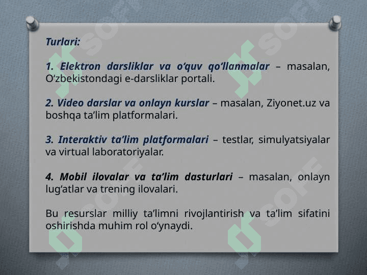 Internet tarmogʻida milliy              taʼlim resurslari 4