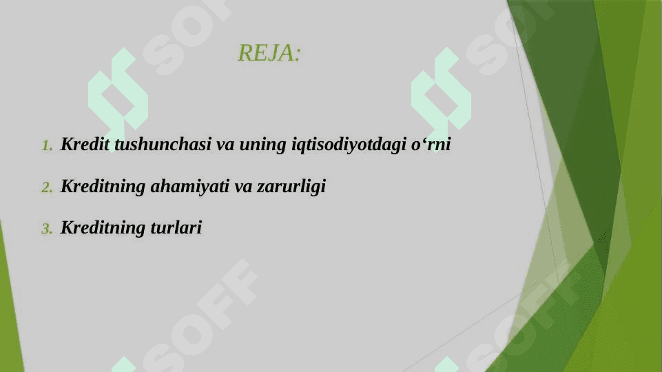 KREDITNING ZARURLIGI, FUNKTSIYALARI, TURLARI VA SHAKLLARI 2