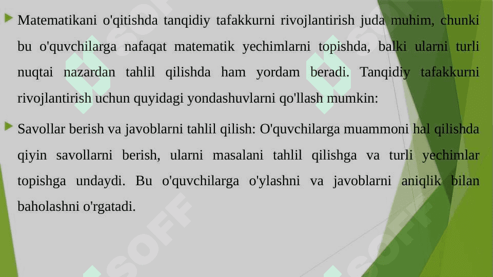 MATEMATIKANI OʻQITISHDA TANQIDIY TAFAKKURNI RIVOJLANTIRISH 7