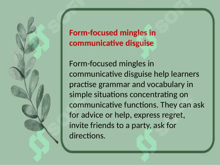 Mingle method in english lessons 8