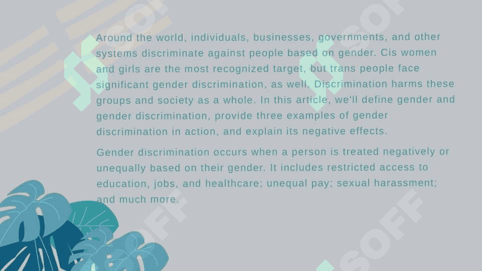Gender discrimination 3