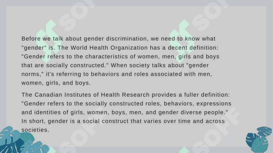 Gender discrimination 4