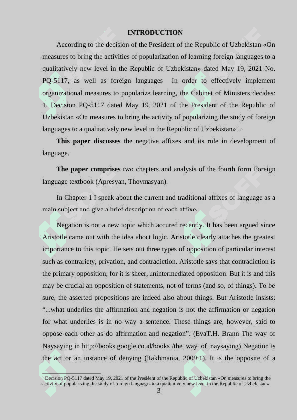 NEGATIVE AFFIXES IN MODERN ENGLISH. 3
