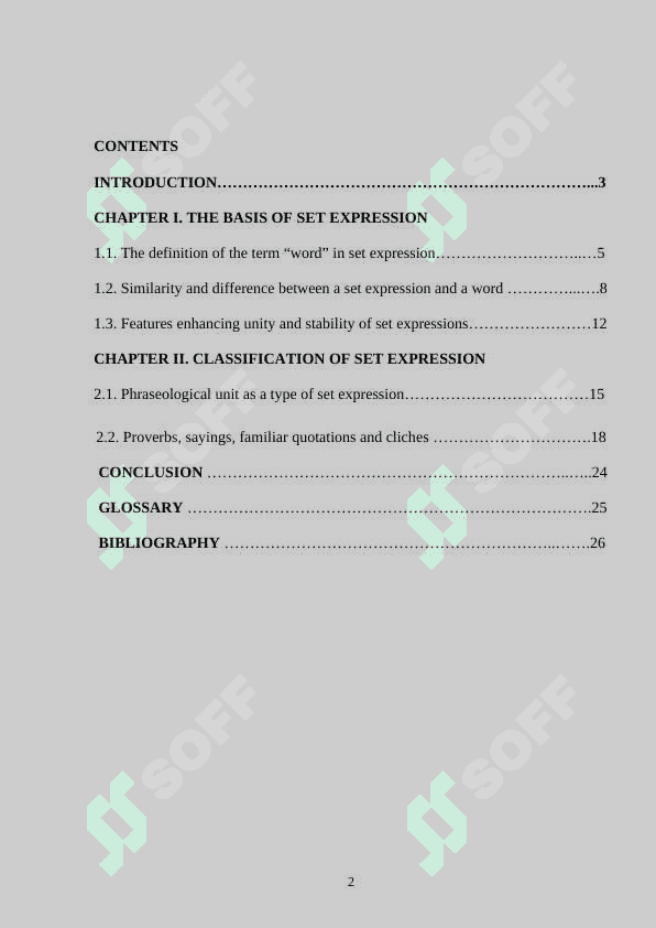 CRITERIA AND CLASSIFICATION OF SET EXPRESSION 2