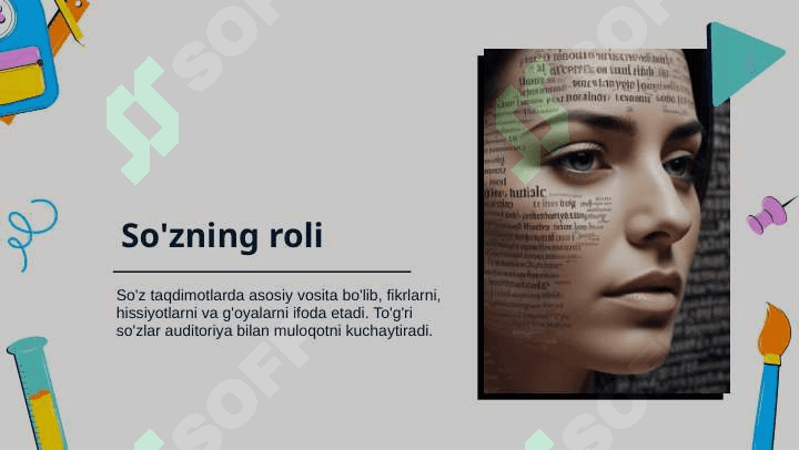 Taqdimotlar tayyorlashda so‘z va san’atning uyg‘unligi haqida 6