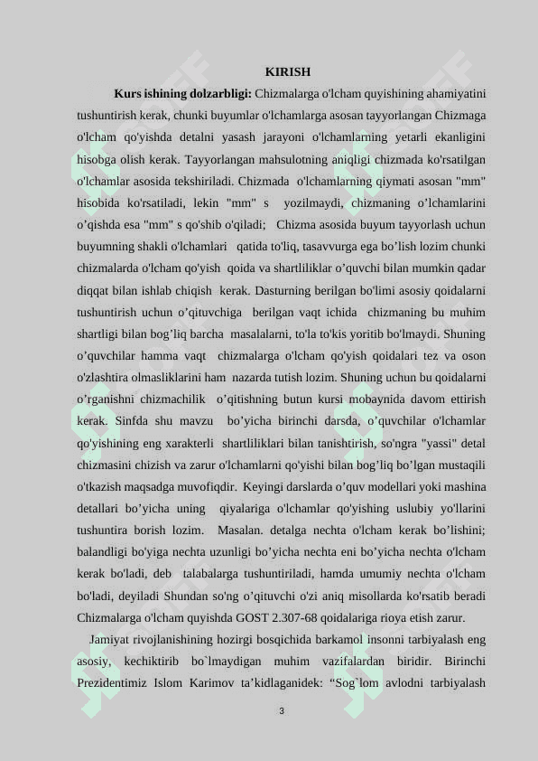 Kesim va qirqim o’rtasidagi farq va chizma bajarishda ularning qo’llanilishini tushuntirish metodikasi 3