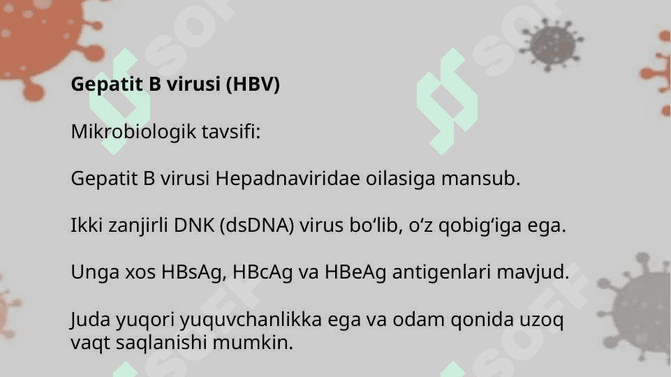 Gepatit A B C D E qo’zg’atuvchilari haqida maʼlumot 7