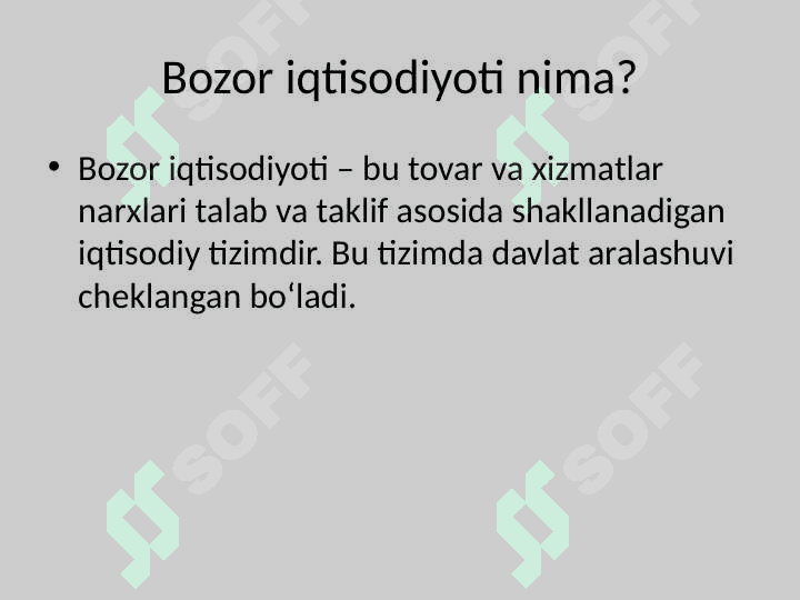 Bozor iqtisodiyoti 2