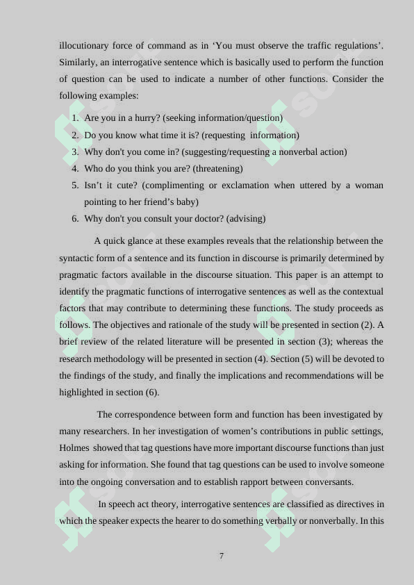 Syntactic Analysis of Sentence Types: Declarative, Interrogative, Imperative, and Exclamatory 7