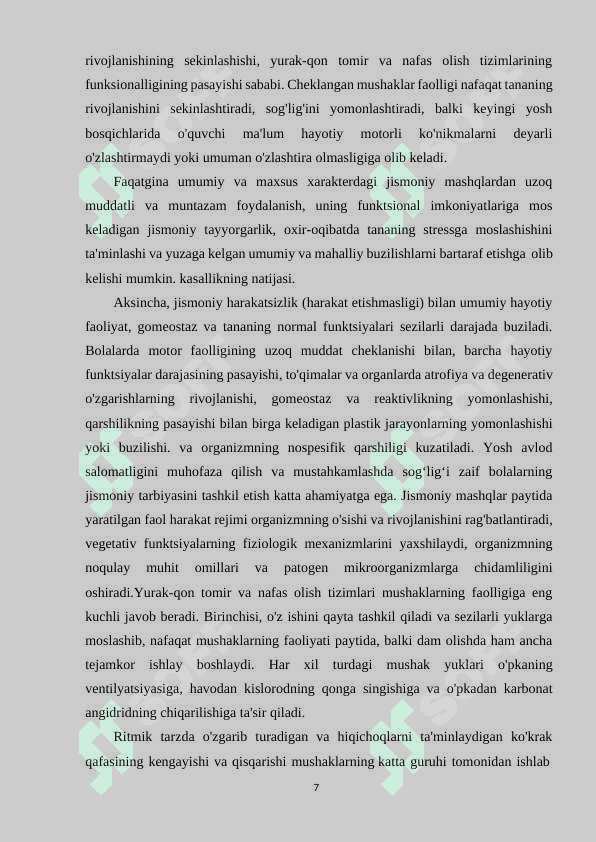 Sog’ligi zaif o’quvchilar bilan jismoniy mashqlar tashkil etish 7