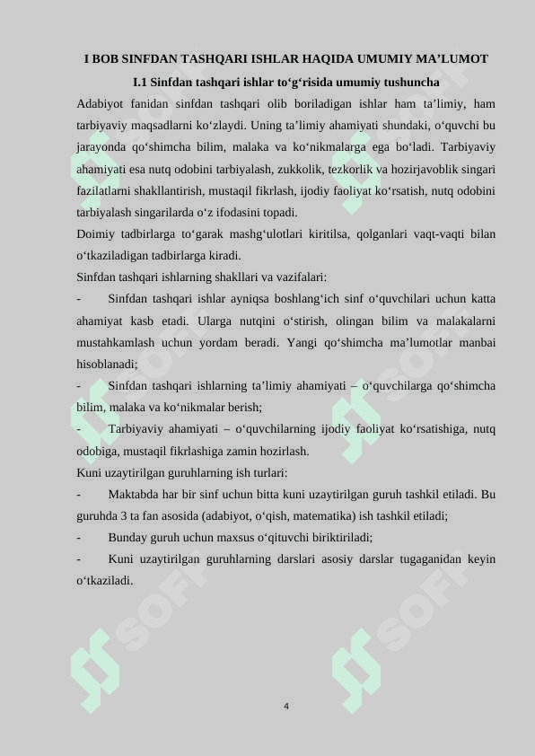 BOSHLANG‘ICH SINF MATEMATIKA DARSLARIDA SINFDAN TASHQARI ISHLARNI O'TKAZISH 4
