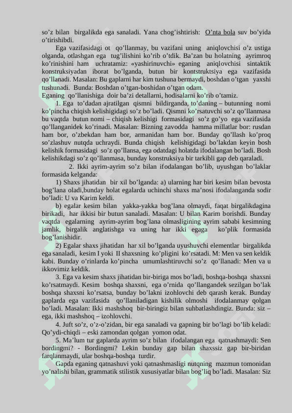 Bog`lama haqida ma’lumot. Kеsimning ega bilan shaxs va sonda mosligi. 3