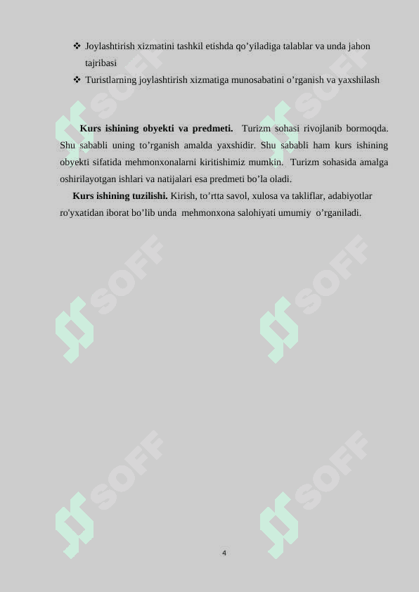 Turizmda joylashtirish xizmatini tashkil etishda  jahon tajribasi 4