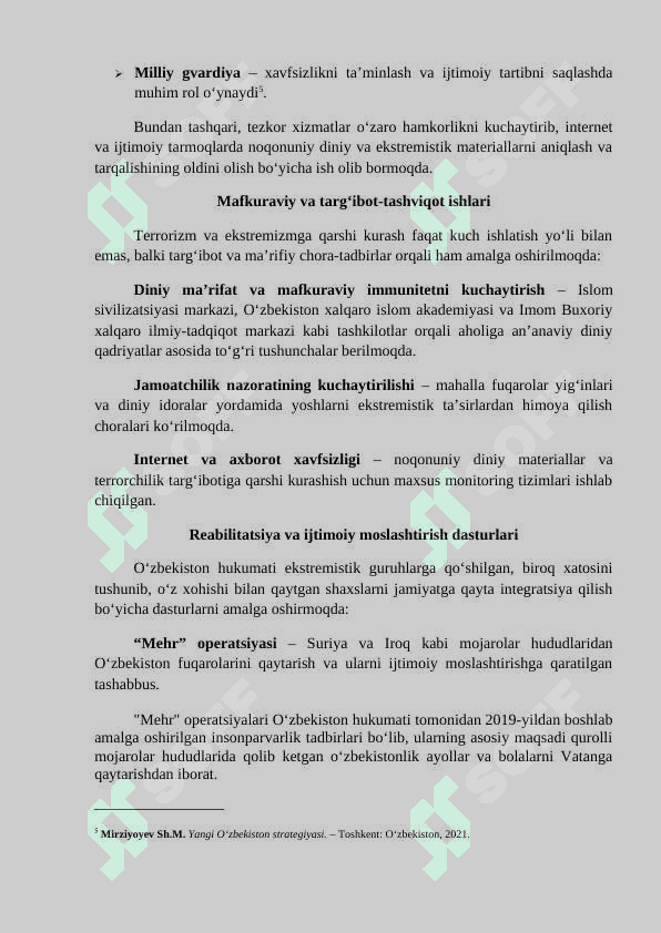 O'ZBEKISTONNING JAHON XAVFSIZLIK VA TERORIZIMGA QARSHI KURASH BO'YICHA TASHABBUSI. 7