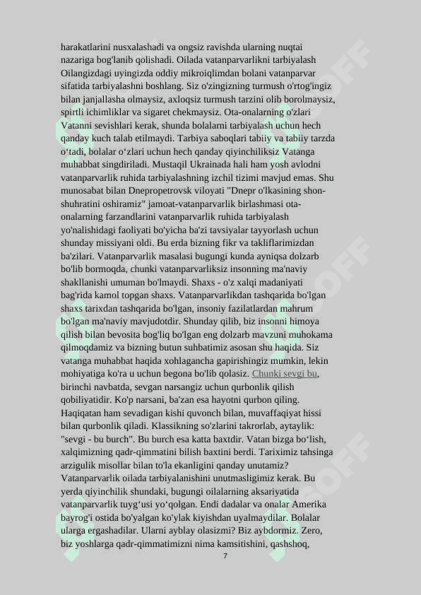 Oilada bolani vatanparvarlik ruhida tarbiyalash 7