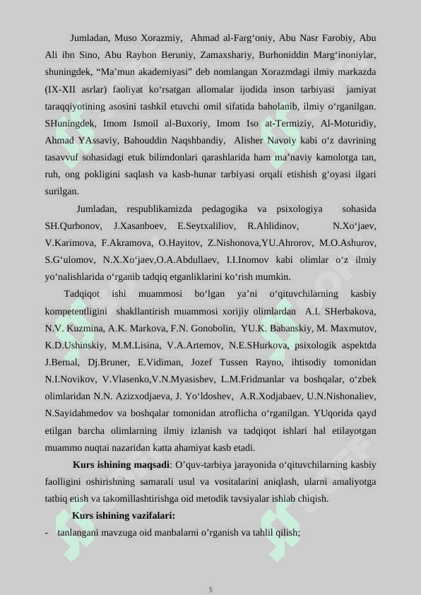 O’qituvchilarning kasbiy kompetentligi va uni shakllantirish 5
