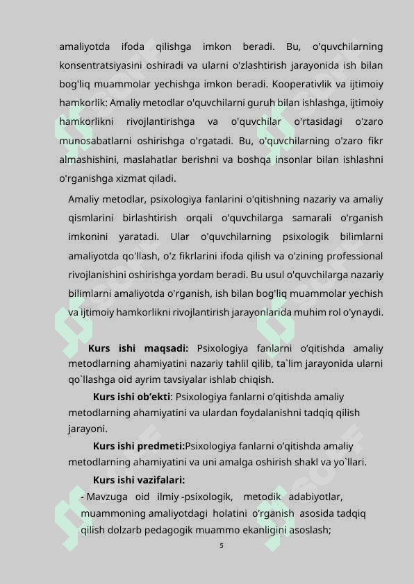 PSIXOLOGIYA FANLARINI O'QITISHDA AMALIY METODLARNING AHAMIYATI 5