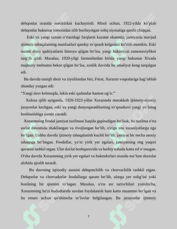 1920-1924 yillarda Xorazmdagi ijtimoiy-siyosiy jarayonlar 7