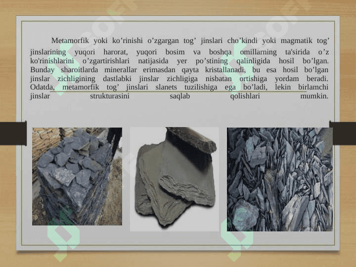 Tabiiy tosh materiallar. Sun’iy kuydirilgan materiallar va buyumlar-sapol buyumlar haqida umumiy tushuncha 5