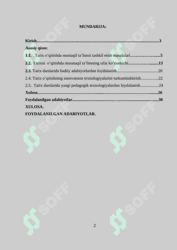 Tarix darslarida tarixiy manbalardan foydalanish. 2