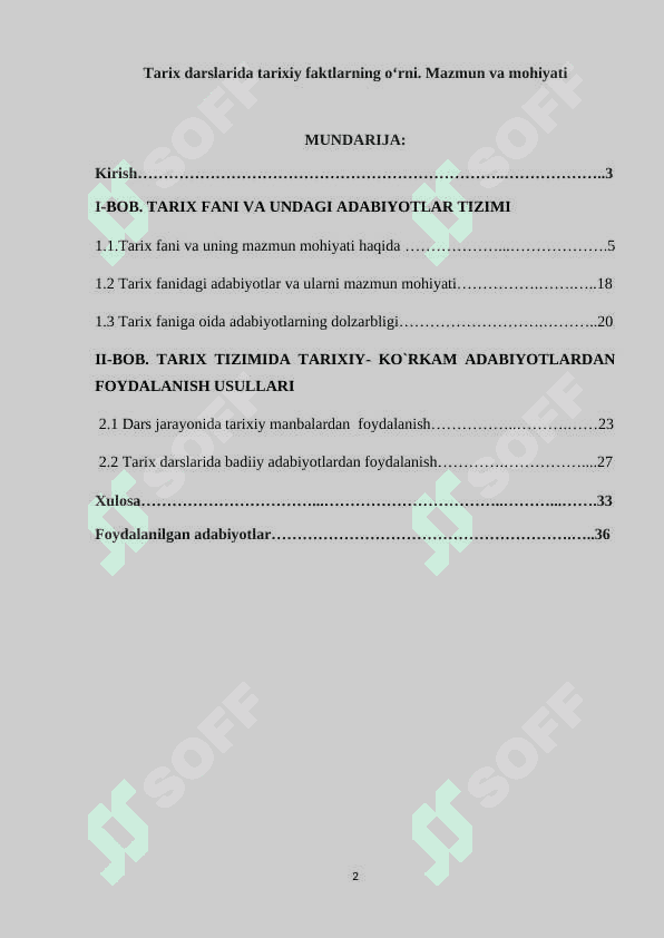 Tarix darslarida tarixiy faktlarning o‘rni. Mazmun va mohiyati 2