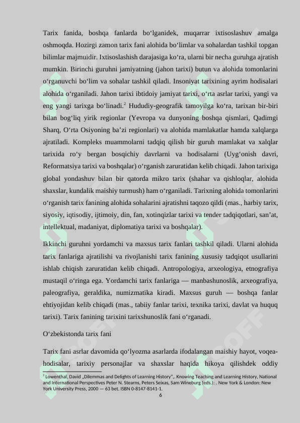 Tarix darslarida tarixiy faktlarning o‘rni. Mazmun va mohiyati 6