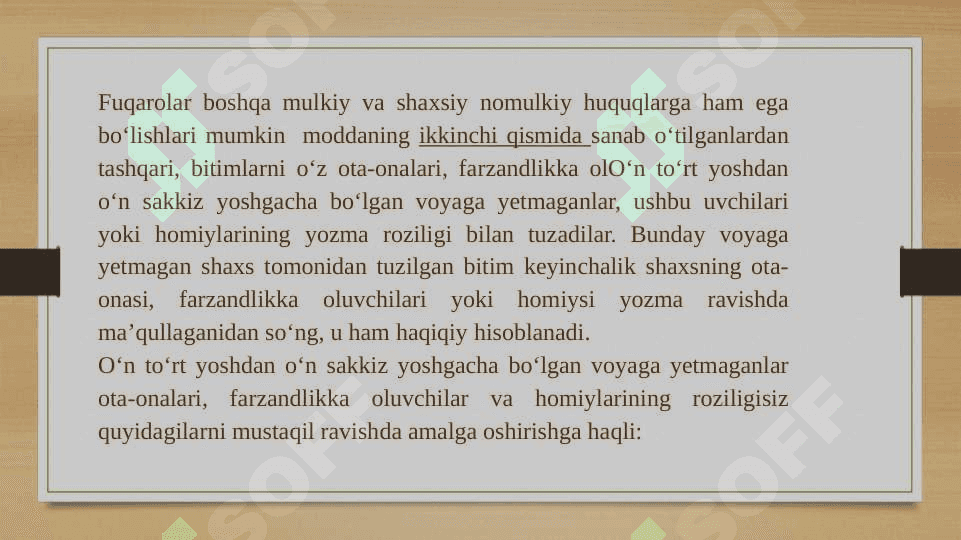 O’zbekiston Respublikasi Konstitutsiyasida insonning shaxsiy hamda siyosiy huquqlarini mustahkamlash masalalari. 4