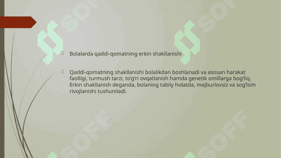 Bolalarda qaddi qomatning shakllanishi 2