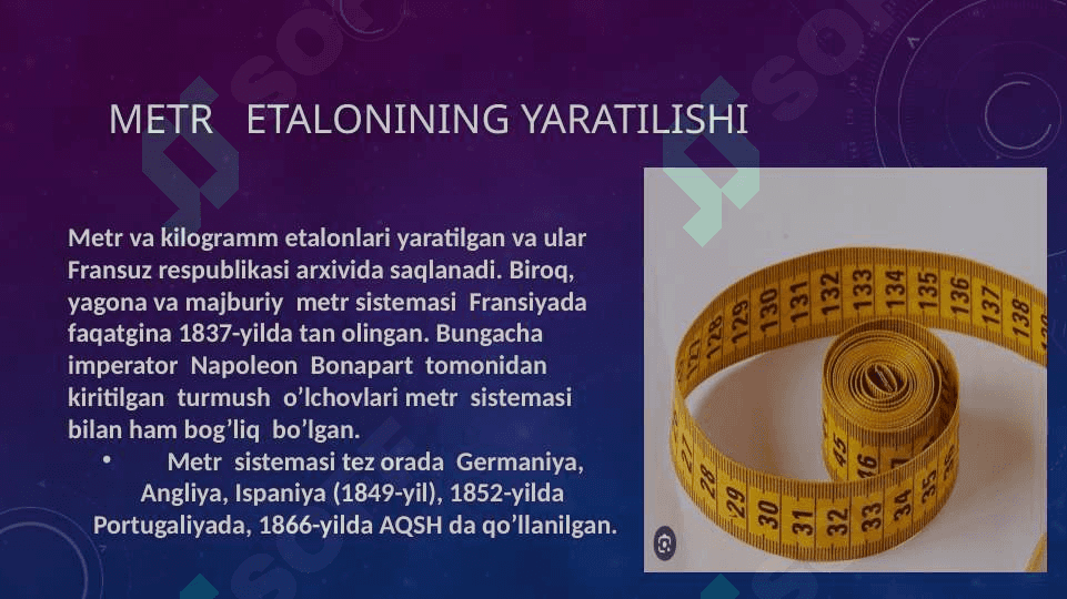 Metr va kilogramm tarixi 2