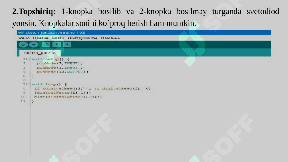 Robototexnikada Mantiqiy elementlar "va" , "yoki", "inkor" 8