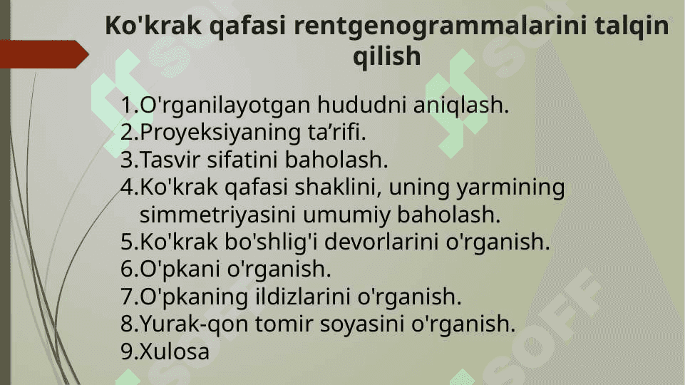 Nafas a’zolari kasalliklaridagi funksional-instrumental tekshiruvlar: Rentgenogrammalar interpretatsiyasi 5