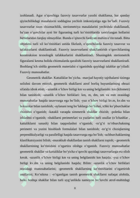 BOSHLANG`ICH SINF O`QUVCHILARIGA KO`PYOQ MODELLARINI   O`RGATISHDA PEDAGOGIK TEXNOLOGIYALARDAN FOYDALANISH 8