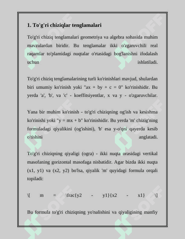 TO’G’RI CHIZIQLARNING KESISHISH NUQTASI VA UNI TOPISH USULLARI 3