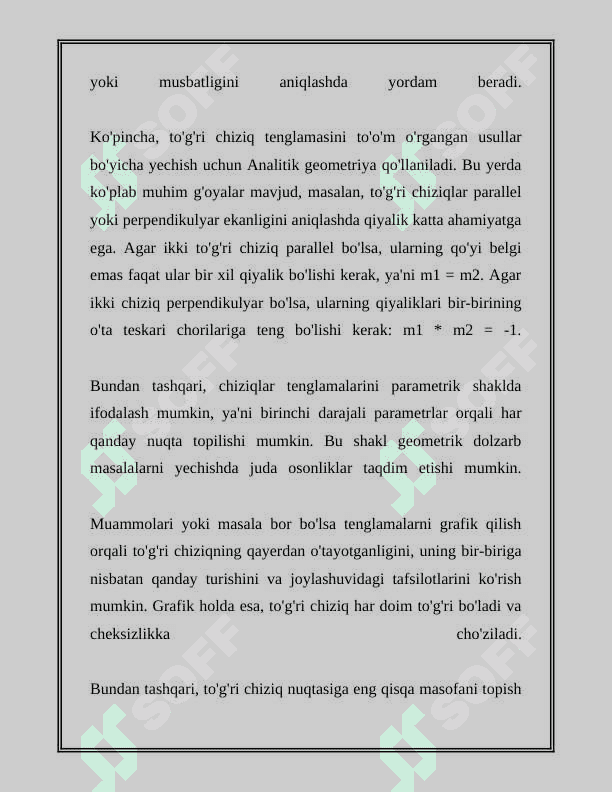 TO’G’RI CHIZIQLARNING KESISHISH NUQTASI VA UNI TOPISH USULLARI 4