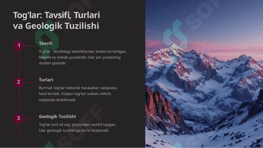Yer Relyefining Asosiy Shakl va Turlari 4