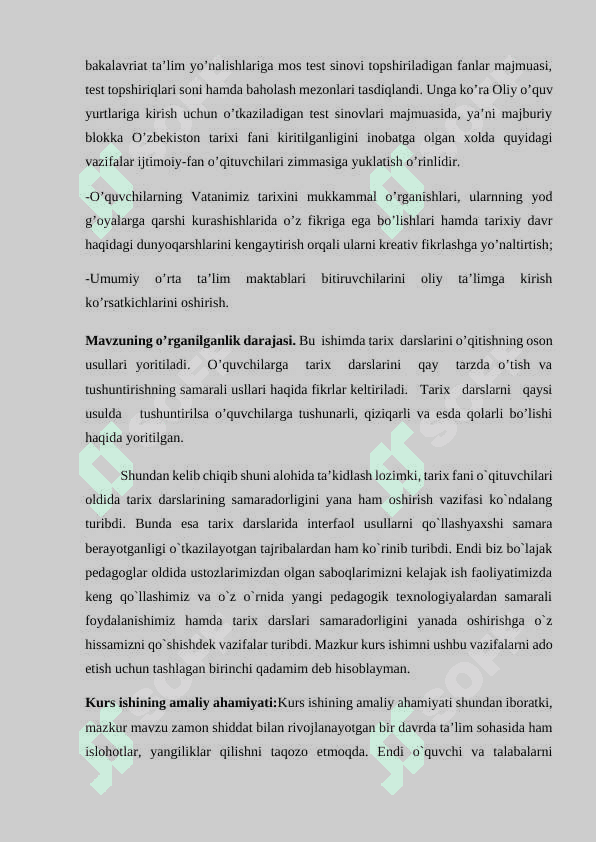 TARIX DARSLARINI SAMARADORLIGINI OSHIRISH USULLARI 4