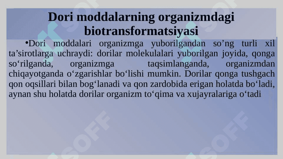 Dori moddalarning organizmdagi biotransformasiyasi 3