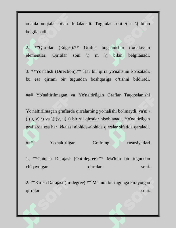 YO'NALTIRILGAN VA YO'NALTIRILMAGAN GRAFLAR 4