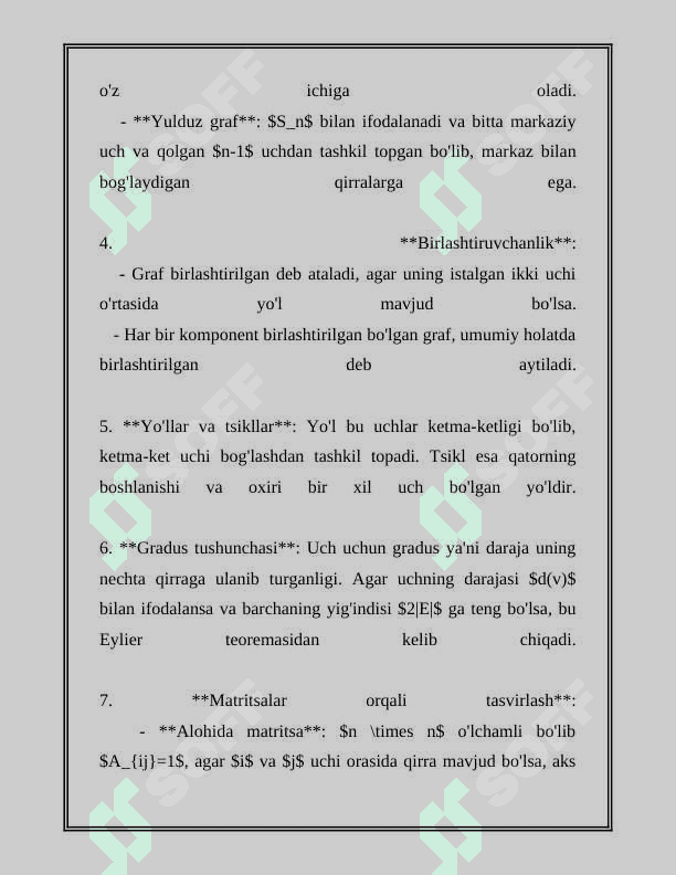 YO'NALTIRILGAN VA YO'NALTIRILMAGAN GRAFLAR 8