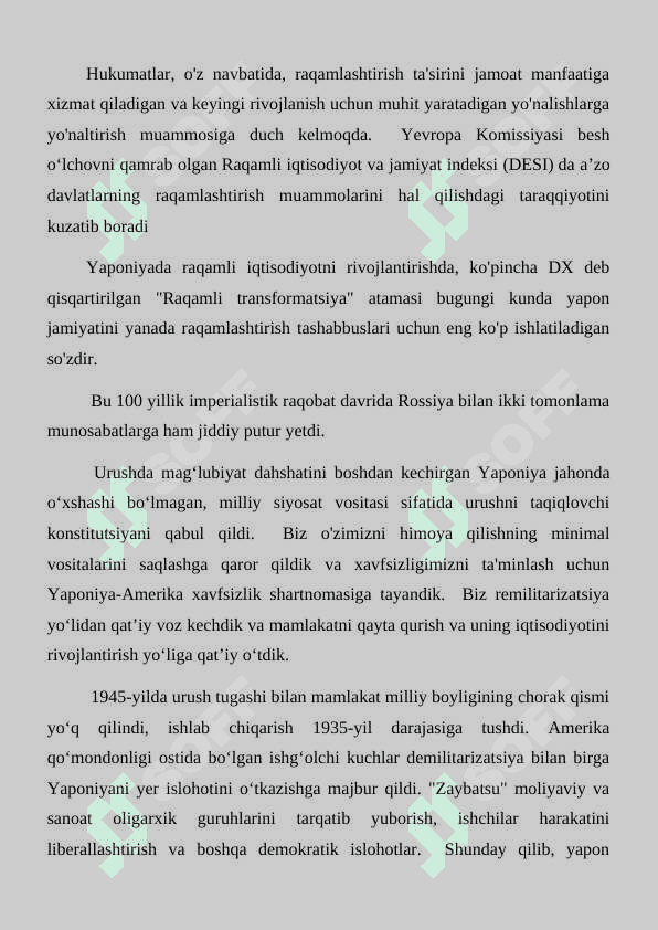 Yaponiya iqtisodiyoti va raqamli iqtisodiyotini rivojlantirish bosqichlari 6